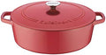 Cuisinart Chef's Classic Enameled Cast Iron Dutch Oven with Lid, Porcelain Enameled Interior, Oven Safe, Induction Compatible, 7-Quart, Oval, Peony Pink by Cuisinart