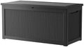 Outdoor Storage Box, 320 Gallon Waterproof Deck Box, Dual Gas-Spring Ultimate Resin Organizer for King Cushions, Heavy-Duty Lockable Estate Storage Bench, Backyard BBQ, Black by GraceYourYard