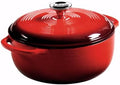 Lodge Essential Enamel Cast Iron Dutch Oven, 4.5 Quart, Island Spice Red by Lodge