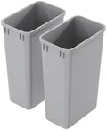 Dowell 50Qt Waste Trash Container, 13Gal, Plastic, Stackable, for Kitchen/Bathroom/Office, Tall Trash Can 22-3/8"H (Grey 4000 50 04-2 Pack) by DowellKitchenBath