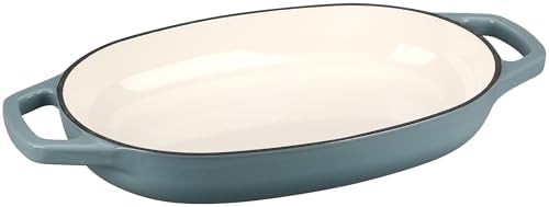 EDGING CASTING Enameled Cast Iron Oval Dutch Oven Pot with Lid, Dutch Oven for Sourdough Bread Baking, Bread Oven, Bread Dutch Oven, Oval Bread Pan, 5qt, Seasalt - Image 6