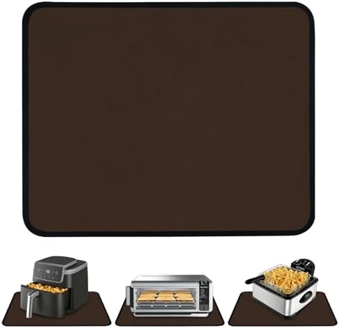 TOHONFOO Heat Resistant Mats for Countertop & Air Fryer, 24x21 in, Brown by TOHONFOO