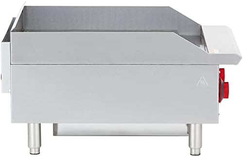 Iron Range IRMG-24 24" Commercial Gas Griddle, 60,000 BTU, Two Burners, Stainless Steel, Manual Controls, ETL Listed, Removable Grease Pan, Adjustable Legs, LPG Conversion Kit Included. - Image 6