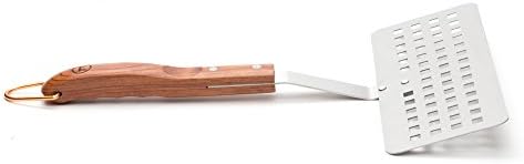 Outset Rosewood Collection Slotted Fish Spatula, Stainless Steel, 1.5 x 10 x 15 inches - Image 4