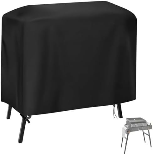 Griddle Cover for Yukon Glory Portable Grill Table, Outdoor 22 inch 17 inch Griddle Table Cover Waterproof Grill Stand Cover BBQ Grilling Cover Black - 34" L×24" W×32" H by Andacar