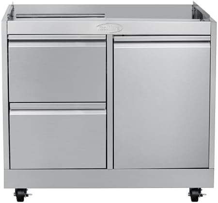 KoolMore 32 in. Heavy-Duty Outdoor Stainless-Steel Cabinet for Built-in BBQ Grill with 2 Drawers and Propane Tank Storage (KM-OKS-BQ30CAB) by KoolMore