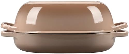 EDGING CASTING Enameled Cast Iron Oval Dutch Oven Pot with Lid, Dutch Oven for Sourdough Bread Baking, Oval Bread Pan, Bread Oven, Bread Dutch Oven, 7qt, Mocha - Image 6