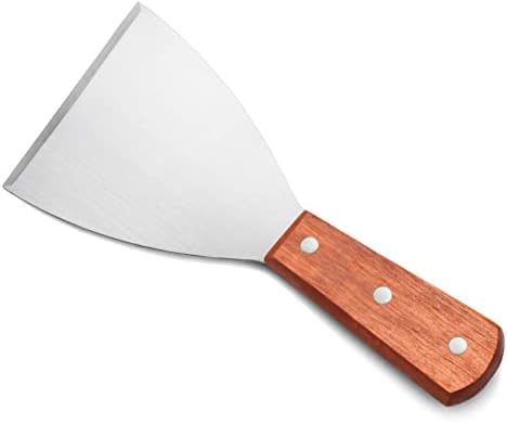 New Star Foodservice Stainless Steel Slant Edge Grill Scraper - Image 3
