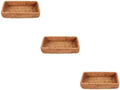 Hemobllo 3pcs Woven Rattan Basket for Snacks and Fruits Lightweight Hand-woven Storage for Kitchen and Outdoor Events for Picnics Parties and Organizing Toys by Hemobllo
