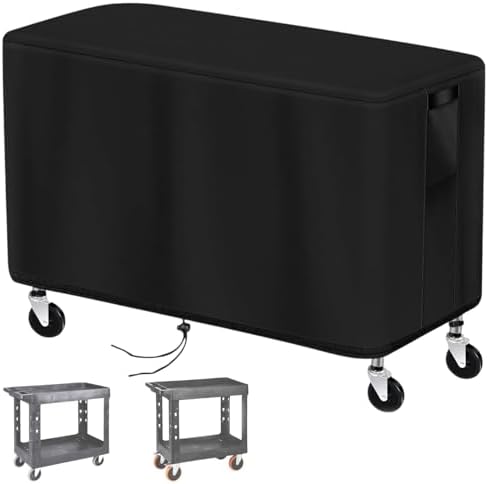 Outdoor Cart Cover for ELAFROS 550 lbs 2 Tier Plastic Utility Cart by Andacar