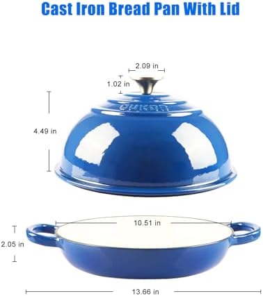 CUKOR Dutch Oven for Sourdough Bread Baking, 7QT Enameled Cast Iron Dutch Oven with Lid, Heavy-Duty Bread Baking Pot for Stovetop & Oven, 500°F - Image 4