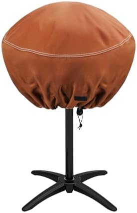 NettyPro Round Grill Cover Waterproof Heavy Duty Outdoor Indoor Electric Portable Stand Grill Cover for George Foreman, Char-Broil, Cuisinart, Homewell, Weber Small Grill and More, Brown by NettyPro