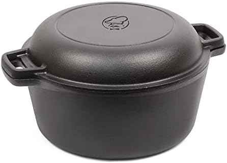 Commercial Chef 2-in-1 5-Qt. Dutch Oven, 10.25-Inch Skillet Lid, CHFL508 by CommercialChef