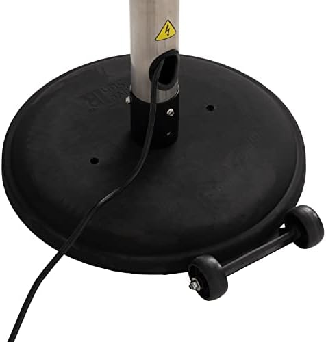 Fire Sense 02117 Telescoping Offset Pole Mounted Infrared Patio Heater With Wheels 1500 Watt Indoor Outdoor Powder Coated Steel Tip over Protection System Cover Included - Stainless Steel - Image 6