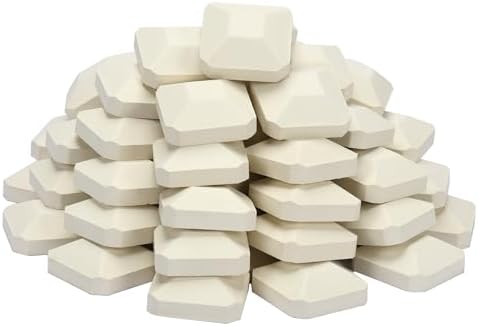 Leship Ceramic Briquettes Replacement for Lynx L27 L30 L36 L42 L54 and Other Gas Grills, Gas Grill Briquettes Replacement for Lava Rocks, 2 x 2 inches, 50-Piece by Leship