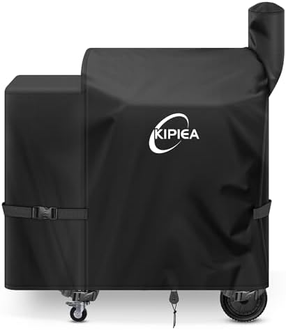 Kipiea 600D Pellet Grill Cover for Z Grills 700 Series & 10502B, Heavy Duty Waterproof BBQ Smoker Cover for All-Weather Outdoor Storage Protection, Windproof, UV Resistant, Tear & Fade Resistant by Kipiea