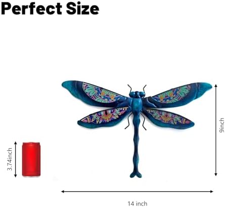 LIFFY Metal Dragonfly Wall Decor Handmade - Outdoor Metal Wall Art Decor for Patio Garden Fence Living Room, Bedroom, Dragonfly Gifts - Image 7