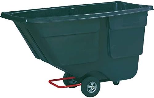 Rubbermaid Commercial Polyethylene Tilt Truck, Heavy Duty 2300-Pound Capacity, Black, for Distribution Centers/Warehouse/Manfacturing/Construction by RubbermaidCommercialProducts