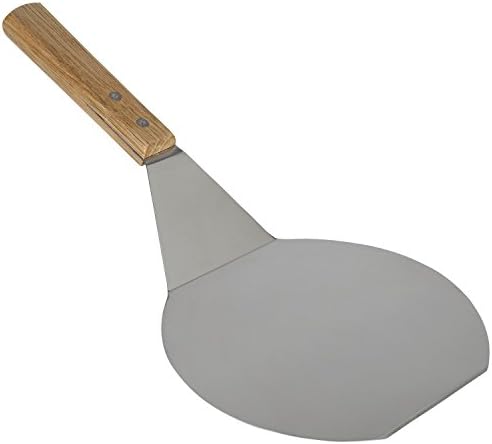 Extra-Large Stainless Steel Wide Spatula Turner Strong Wooden Handle - Dishwasher Safe Kitchen Utensil - Heavy Duty Oversized Metal Lifter Grilling, Cooking, Baking Cake & Cookies pancake spatula by Homistyles