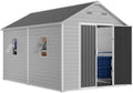 WACASA 8x12 FT Resin Plastic Outdoor Storage Shed with Floor by WACASA