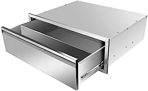 Flush Mount Stainless Steel Double Drawers with Recessed Handles for Outdoor Kitchens Or BBQ Island,-30W X 10H X 23D Inch - Image 2