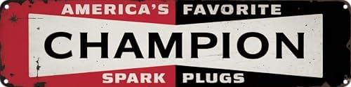 Champion Metal Sign 4x16in Motivational Retro Plaque for Gym Office Bedroom Home Decor Wall Art Cool Room by Unknown