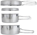 BeGrit Stainless Steel Camping Cookware Pot and Pan Set for Backpacking by BeGrit