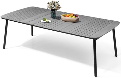 93" Outdoor Dining Table for 10 Aluminum Patio Table by PATIOHIT