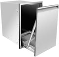 Outdoor Kitchen Drawers, Triple BBQ Drawers Stainless Steel Built-in Drawer For Outdoor Kitchen Island, Patio Grill Station,Trash Drawer by OLIPIC