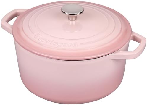 VORRINGARD Enameled Cast Iron Dutch Oven Pot with Lid, for Bread Baking, Round Bread Oven- include Sourdough Bread Baking Supplies Set, 6QT, Pink - Image 7