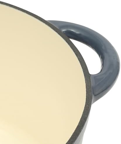 Gibson Home Addlestone 5 Qt Enameled Cast Iron Dutch Oven Pot with Lid – Round, Oven Safe to 500°F, Ideal for Bread Baking & Stews - Gradient Navy Blue - Image 6
