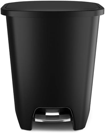 Glad Premium Trash Can with Clorox Odor Protection, 20 Gallon, Black by GladTrashFoodStorage