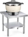 Tudomro 20 x 20 x 20 Inches Stainless Steel Gas Rice Cooker Stand, Heavy Duty Commercial Rice Cooker Table with Undershelf Prep Work Utility Stand for Commercial Kitchens and Home Use by Tudomro