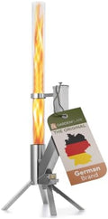 Wood Pellet Patio Heater & Pellet Fire Pit, Stainless Steel, 51in, Silver by GARDENFLARE