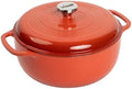 Lodge Essential Enamel Cast Iron Dutch Oven, 6 Quart, Poppy by Lodge