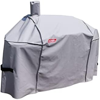Smoker Grill Cover Sized for Char-Griller Charcoal Grill 2190 and 2197 Heavy Duty Waterproof Patio 600D Canvas Barbeque BBQ Grill Cover G21623 (Grey) - Image 3