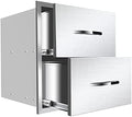 AHLOKI Stainless Steel with Chrome Handle BBQ Island Drawers for Outdoor Kitchen Or Grill Station,18Wx23Dx15H by RIGMEC