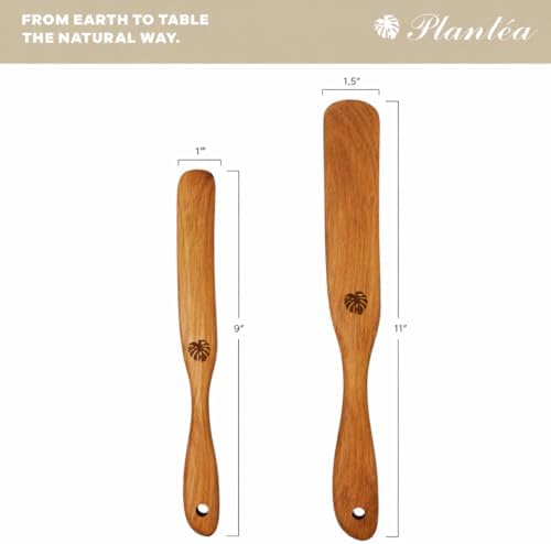 2 pcs Skinny Spurtle for Sourdough Starter, Reaching Bottom of Jar Wooden Spurtle for Mixing, Acacia Wood Dough Whisk, Sourdough Bread Baking Supplies - Image 6