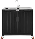 Feasto Modular Outdoor Kitchen Island with Stainless Steel Sink and Faucet by Idealforcook