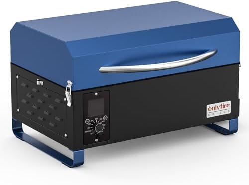 ONLYFIRE GRILLS BBQ Wood Pellet Grill Smoker, Blue GS313 by ONLYFIREGRILLS