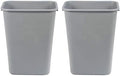Amazon Basics Rectangular Commercial Office Wastebasket, Easy to Clean, 10 Gallon, Grey, 2-Pack by AmazonBasics