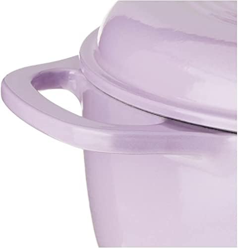 Lodge 7.5 Quart Enameled Cast Iron Oval Dutch Oven with Lid – Dual Handles – Oven Safe up to 500° F or on Stovetop - Use to Marinate, Cook, Bake, Refrigerate and Serve – Lilac - Image 3