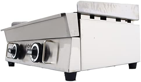 TECHTONGDA LPG Gas Grill Griddle, Stainless Steel Commercial Countertop Griddle Flat Top Grill, Restaurant Teppanyaki, BBQ Plate Grill with Adjustable Temperature Control, 21.26"x13.39", 2800Pa - Image 6