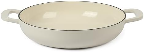 Martha Stewart Gatwick 3.5-Quart Enameled Cast Iron Dutch Oven Braiser – Linen with Gold Knob – Durable Heavy-Duty Braising Pot for Slow Cooking and Searing - Image 4