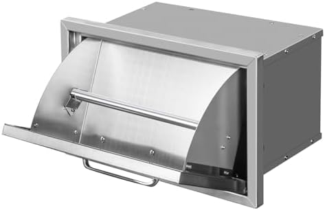 Outdoor Kitchen Drawers 16" W x 10" H x 10" D Stainless Steel Paper Towel Drawers with Ergonomic Handle for BBQ Island, Patio Grill Station & Outdoor Kitchen Cabinets by Unknown