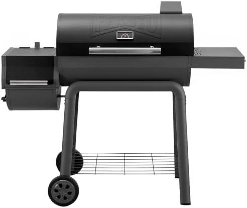 Feasto Heavy-Duty 30-Inch Charcoal Grill with Offset Smoker Grill by Idealforcook