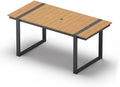 Outdoor Dining Table for 6, HDPS+ Aluminum Patio Dning Table by Oasbira