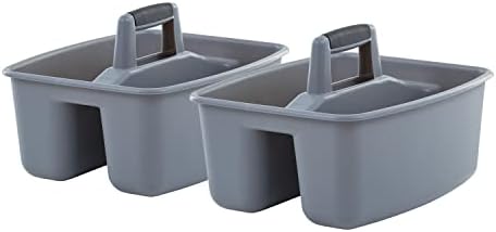 Mighty Tuff Rough and Rugged All-Purpose Cleaning Caddy, Grey/Black 2 Count (CD0170) by MightyTuff