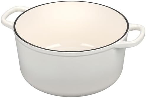 EDGING CASTING Enameled Cast Iron Dutch Oven with Sourdough Bread Baking Kit, Bread Dutch Oven with Lid, Includes Proofing Basket & Baking Tools, 5qt, White - Image 4