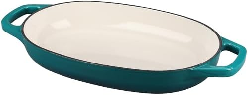 EDGING CASTING Enameled Cast Iron Oval Dutch Oven Pot with Lid, Dutch Oven for Sourdough Bread Baking, Bread Oven, Bread Dutch Oven, Oval Bread Pan, 5qt, Darkcyan - Image 6